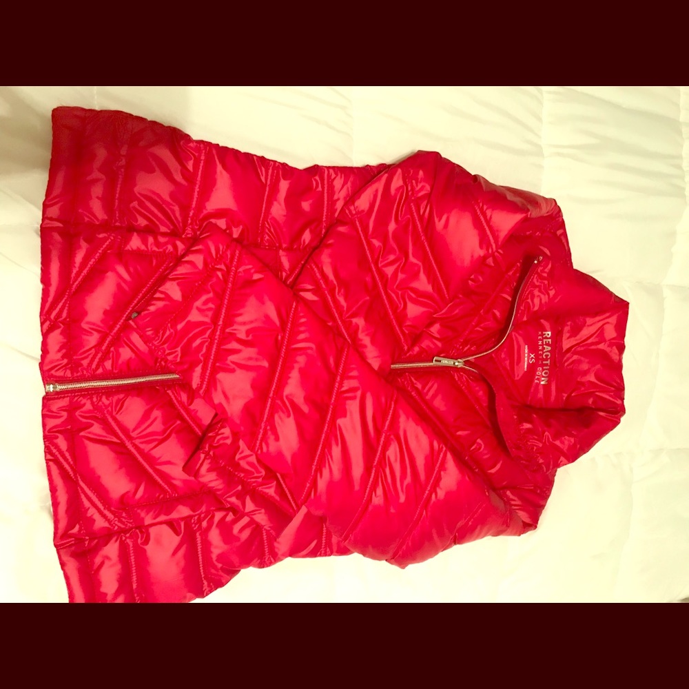 Kenneth Cole Reaction Red Puffer Coat XS